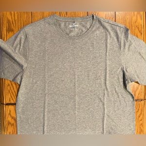 NWOT BOMBAS Heather Grey short sleeve t shirt,size large,Pima cotton crew neck